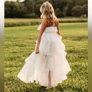 Selfie Leslie Elegant White Tiered Dress